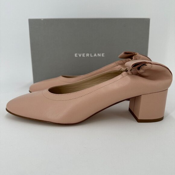 Everlane The Italian Leather Day Heel in Pale Pink sz 5 Women\'s Elastic Back main image 1